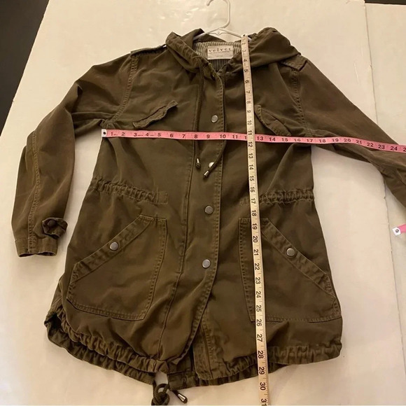 Velvet x Graham & Spencer Light Weight Army Utility Jacket Womens Small Green - Picture 13 of 14